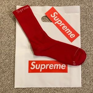 Supreme Red Socks (FW19) 100% Authentic, 1 pair
